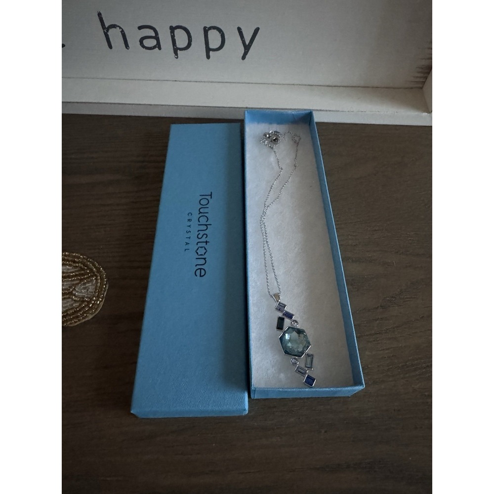 Touchstone Crystal Splash Pad Pendant NEW 20"
